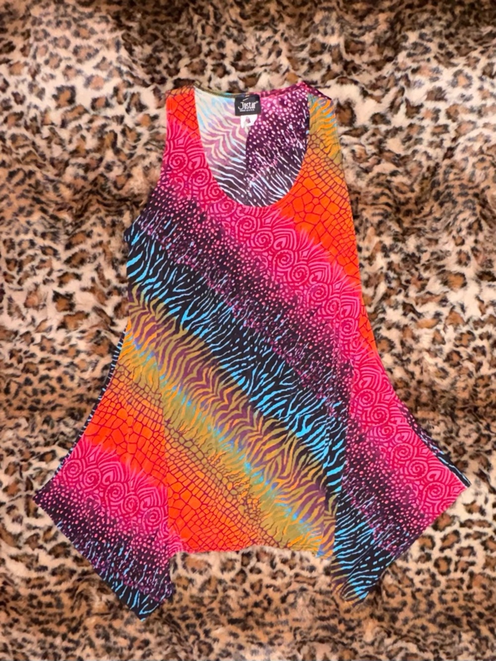 Jostar Multicolor Animal Print Flowy Tank